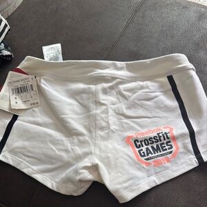 Reebok White Athletic Shorts for Performance